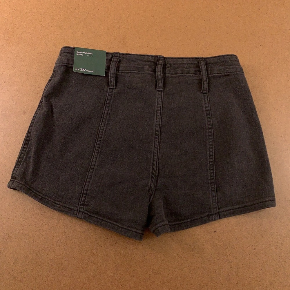 Wild Fable Womens Size 2 Black Denim Super High Rise 2.5" Inseam Shorts NWT - Picture 4 of 8